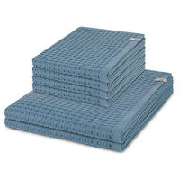 FROTTIERSET Piquee 6-teilig - Hellblau, Textil (50/100cm) - MÖVE
