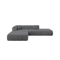 ECKSOFA Ottomane Links BILA-L 289x176x71 Dunkelgrau Cord - Dunkelgrau/Anthrazit, Holzwerkstoff/Kunststoff (176/289cm) - ALTDECOR