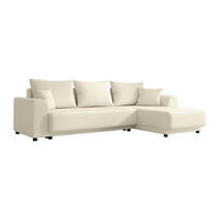 ECKSOFA mit Schlaffunktion - Ecke wechselbar - Cord - Beige - NESSARO - Beige, Textil (240/149cm) - Vente-Unique