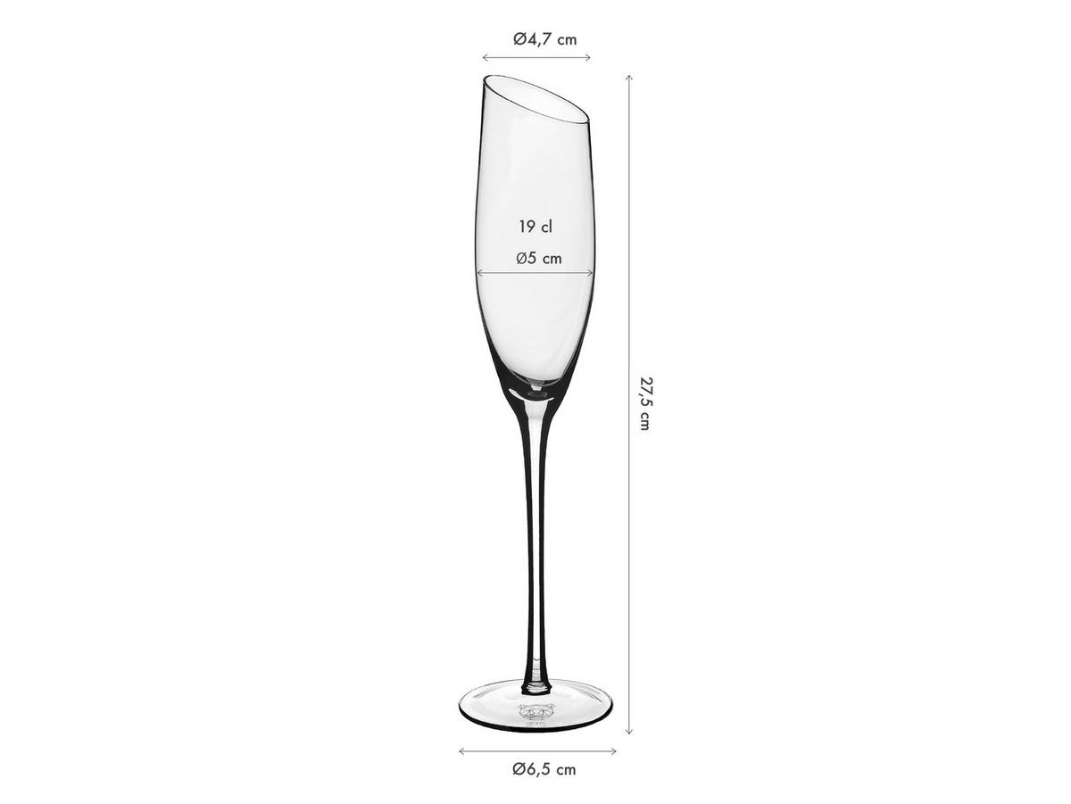 CHAMPAGNERFLÖTE Sväva 185ml - 6er-Set - Transparent - Transparent, Glas (0.19L) - Björn
