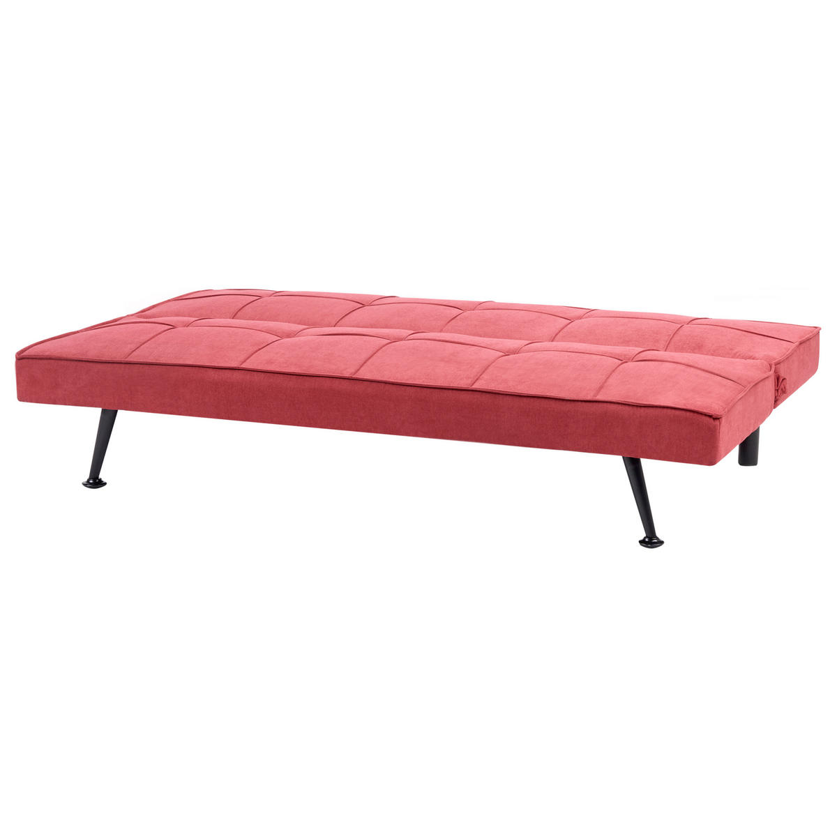 SCHLAFSOFA 3-Sitzer Stoff Rot Hasle - Rot, Textil (168/75/88cm) - Beliani