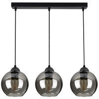 PENDELLEUCHTE HAGEN - Schwarz, Glas/Metall (15/70/70cm) - kiki design