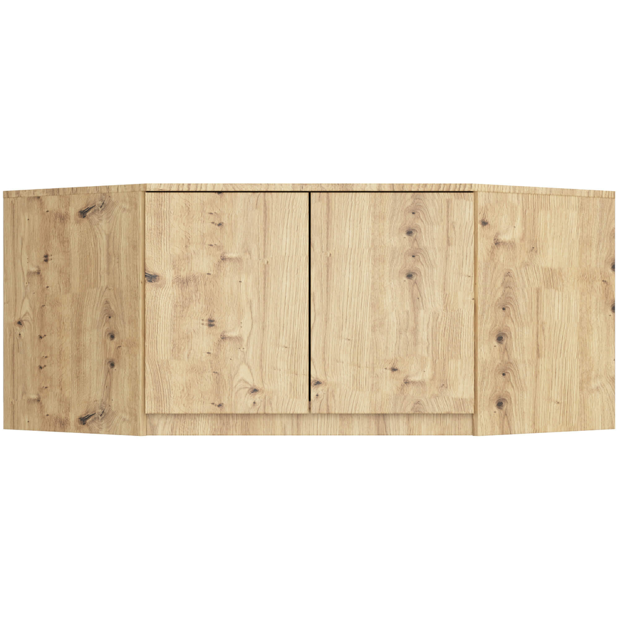 AUFSATZSCHRANK Eiche Artisan 100x50x55 cm - Eiche Artisan, Holzwerkstoff (100/55/50cm) - Akord