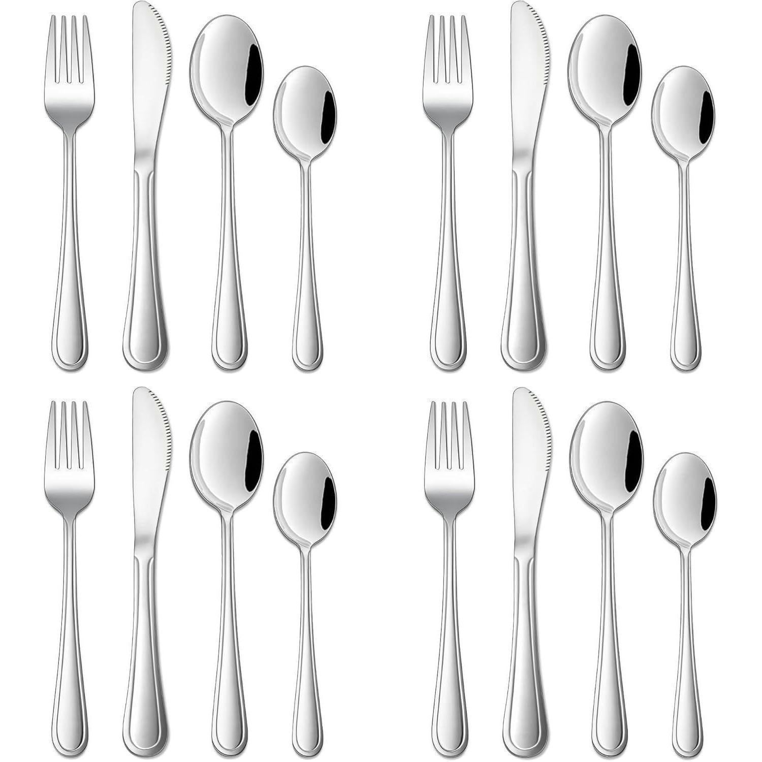 KINDERBESTECK 16-teiliges Set Edelstahl - Silberfarben, Metall
