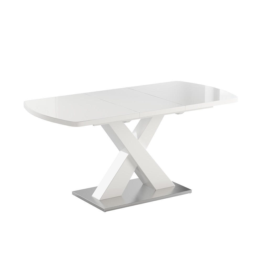 ESSTISCH Chinto Weiß 120 x 80 cm ausziehbar - Weiß, Holzwerkstoff (80/120/76cm) - Vicco