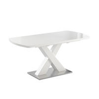 ESSTISCH Chinto Weiß 120 x 80 cm ausziehbar - Weiß, Holzwerkstoff (80/120/76cm) - Vicco