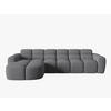 ECKSOFA links Lisa aus strukturiertem Stoff grau 4 Sitzplätze - Grau, Textil (170/310cm) - Micadoni