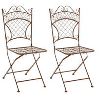 GARTENSTÜHLE Adelia - 2er Set antik braun - Braun, Metall (42/94/37cm) - TPFGarden