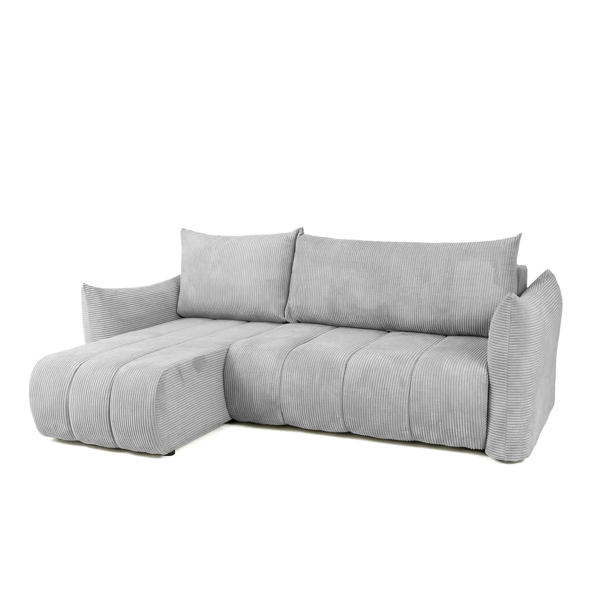 Fun Möbel Ecksofa Hellgrau 226x154 cm