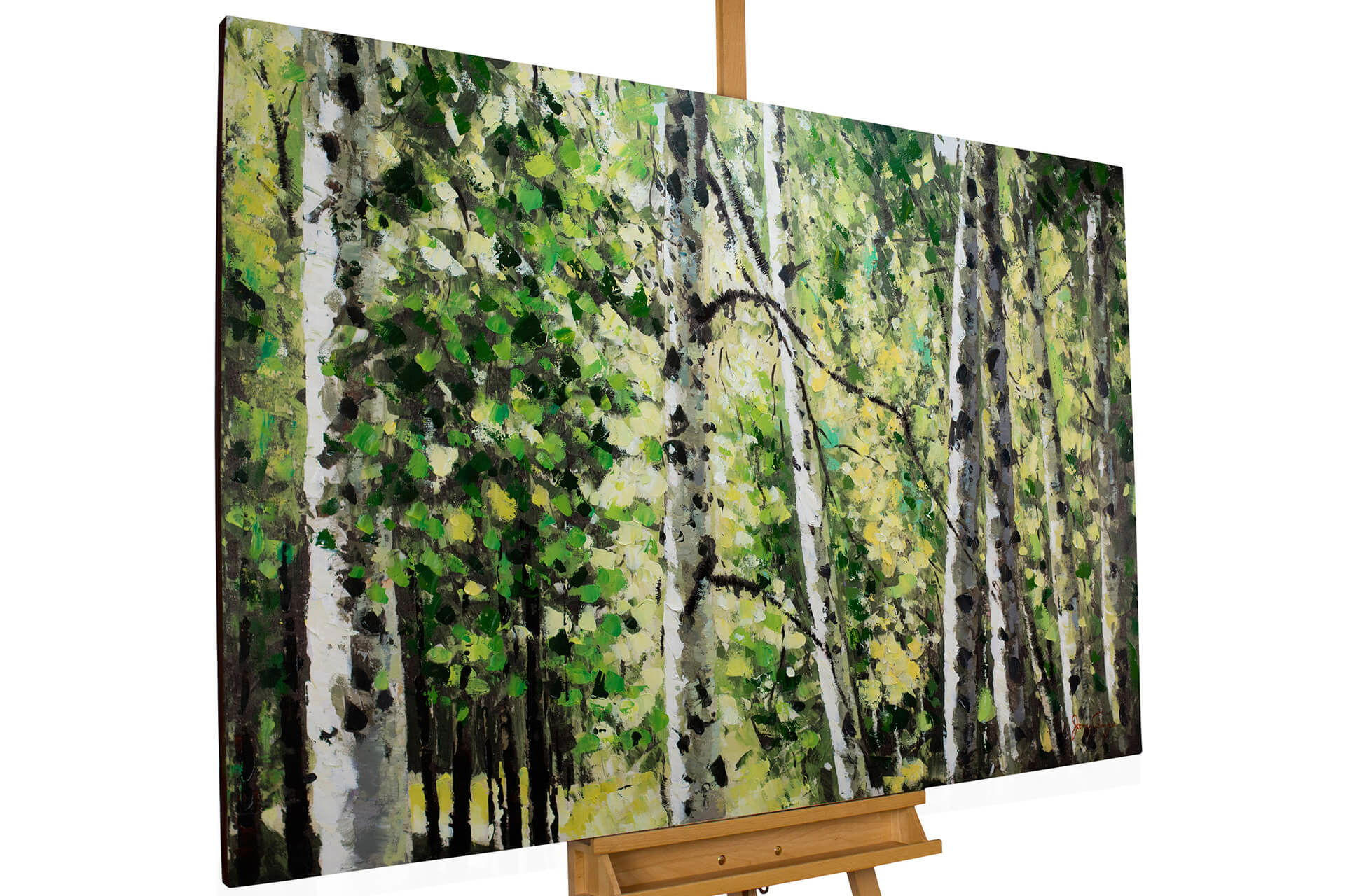 ÖLGEMÄLDE 123/83 cm - Grün, Holz/Textil (3/83cm) - KUNSTLOFT