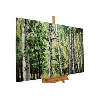 ÖLGEMÄLDE 123/83 cm - Grün, Holz/Textil (3/83cm) - KUNSTLOFT