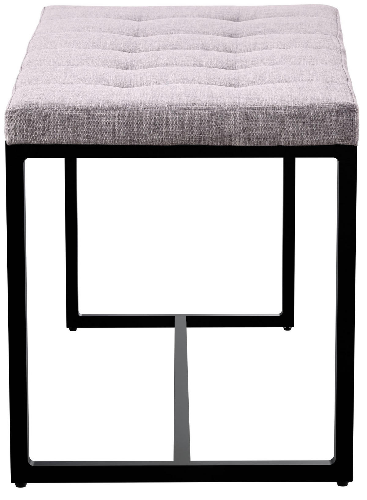SITZBANK 100/40 cm Stoff grau - Schwarz/Grau, Textil/Metall (100/48/40cm) - CLP