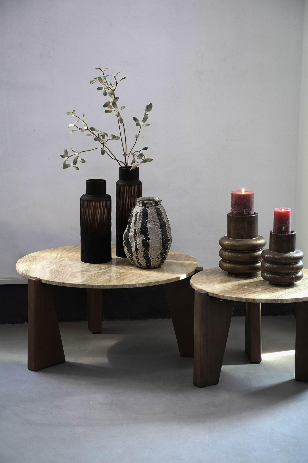 COUCHTISCH Rubina Beige 63/60/37cm - Beige, Stein (63/60/37cm) - PTMD Collection