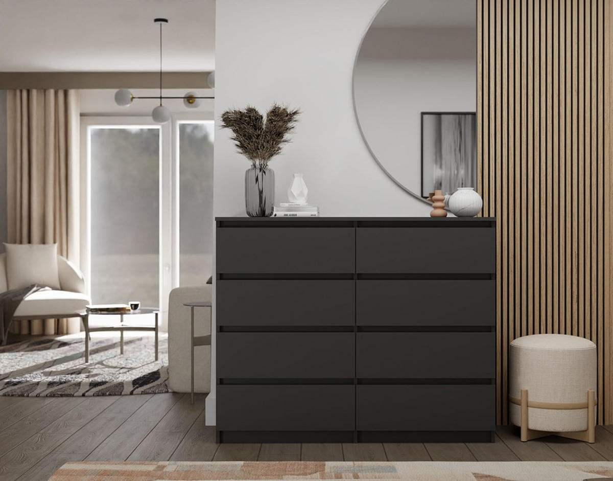 KOMODA Čierna 120/97/40 - čierna, kompozitné drevo (120/97/40cm) - RAUMHIRSCH FURNITURE