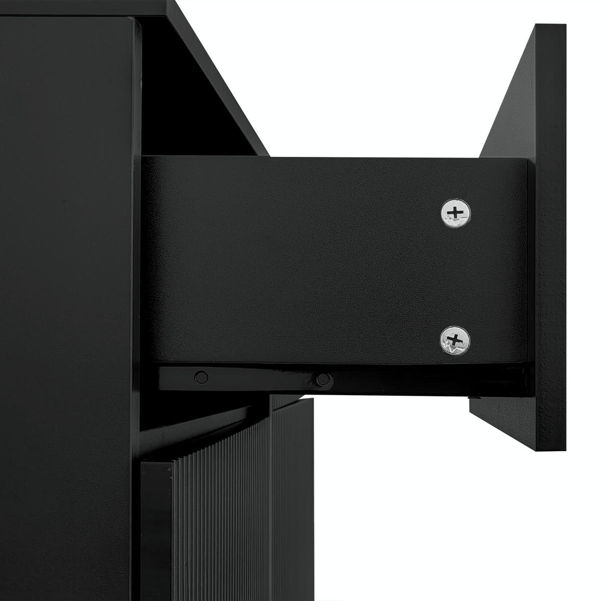 SIDEBOARD Schwarz 83/35/101 cm - Schwarz, Holzwerkstoff (35/101/83cm) - Urban Meuble