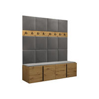 GARDEROBEN-SET Orion V - Eiche Artisan/Grau, Holzwerkstoff/Kunststoff (168/186/46cm) - MIRJAN24