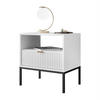 NACHTTISCH CORTADO S54 WEISS - Weiß, Holzwerkstoff (54/56/39cm) - Lookway