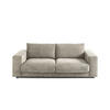 SOFA 2-SITZER MADELINE Grau Cord - Greige/Schwarz, Kunststoff/Textil (230/85/127cm) - KAWOLA