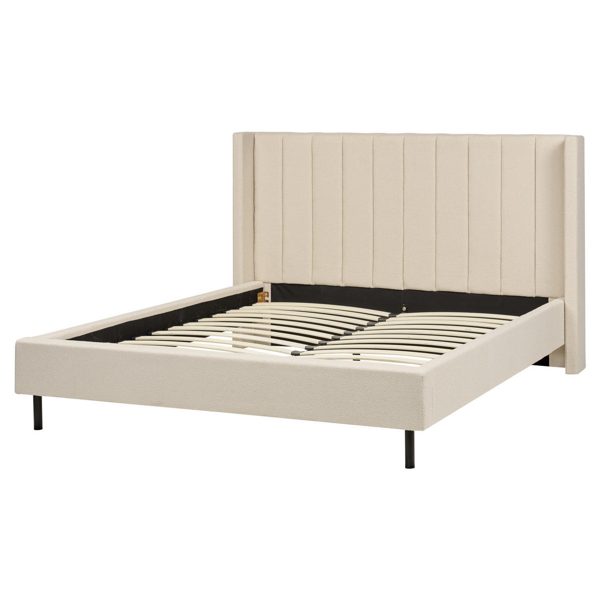 POLSTERBETT mit Lattenrost 160/200 cm Beige Villette - Beige, Textil (160/200cm) - Beliani