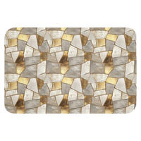 PREDLOŽKA PRED WC Mozaika - Mramor - Zlato 60x40 cm - šampanská, textil/plast (60/1cm) - OnlyWow