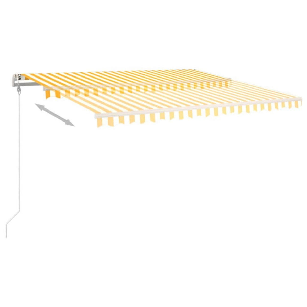 MARKISE Automatisch Einziehbar 450x300 cm Gelb und Weiß - Gelb, Metall (450/1/450cm) - furnicato