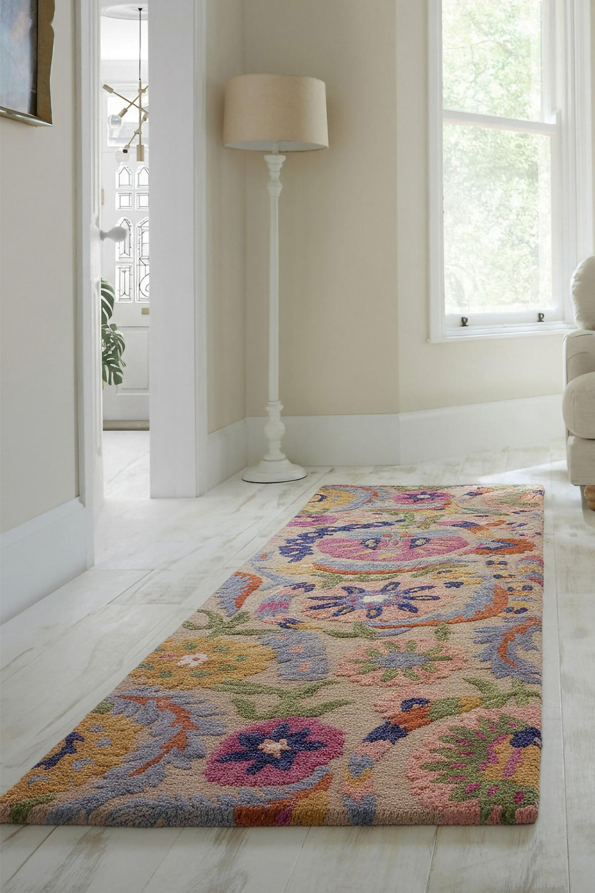 WOLLTEPPICH HEDDA, floral, Bunt, 80 x 300 cm - Multicolor, Textil (80/300cm) - KADIMA DESIGN