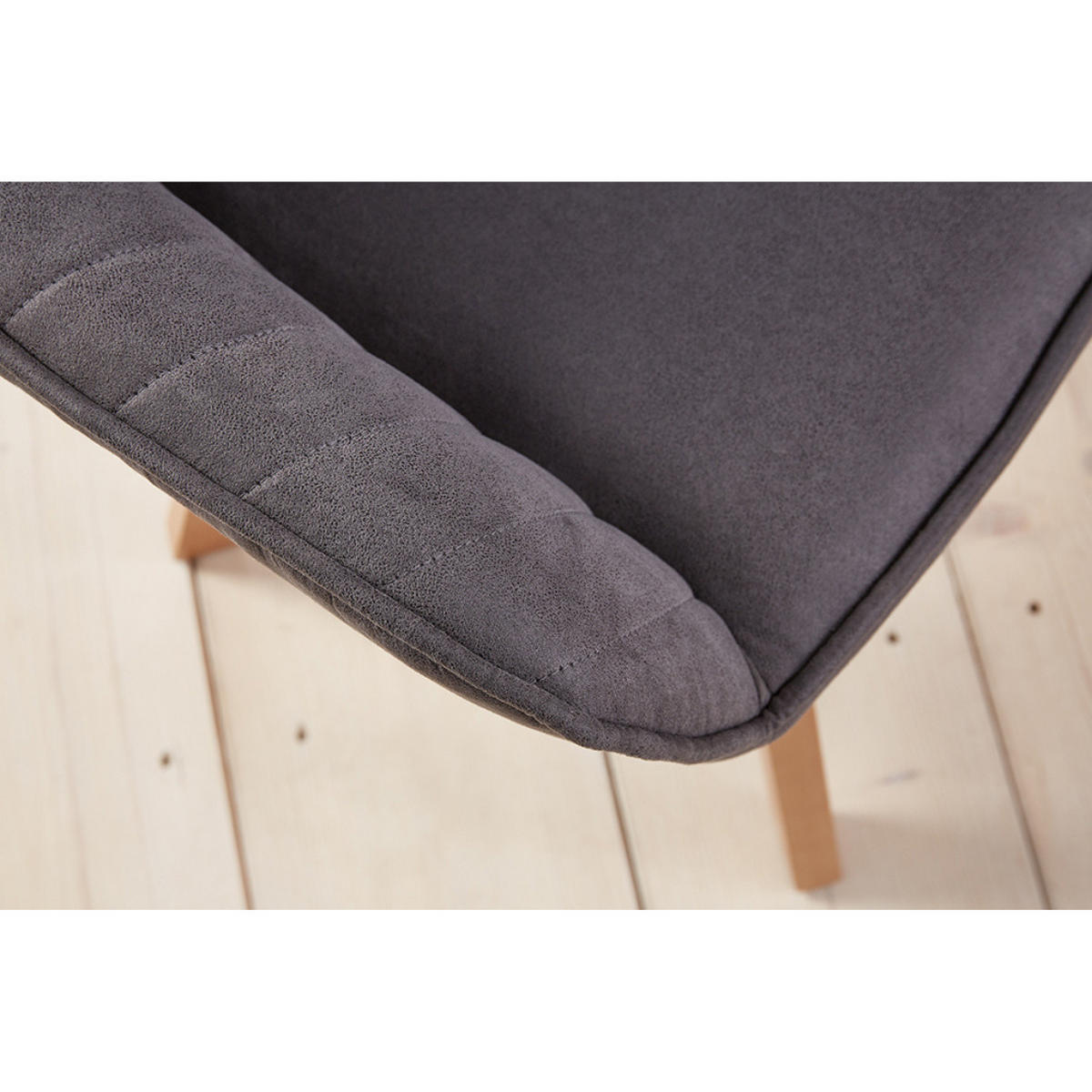 ARMLEHNSTUHL LIVORNO Microfaser Grau - Grau, Textil (62/84/62cm) - riess-ambiente