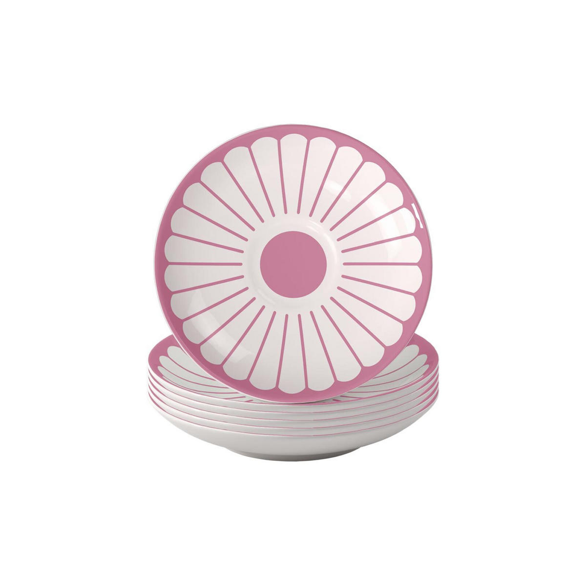 ESPRESSOUNTERTASSEN Fleur Couleur Cassis ø 11,7 cm 6er Set - Pink, Keramik (11.7cm) - Villeroy & Boch
