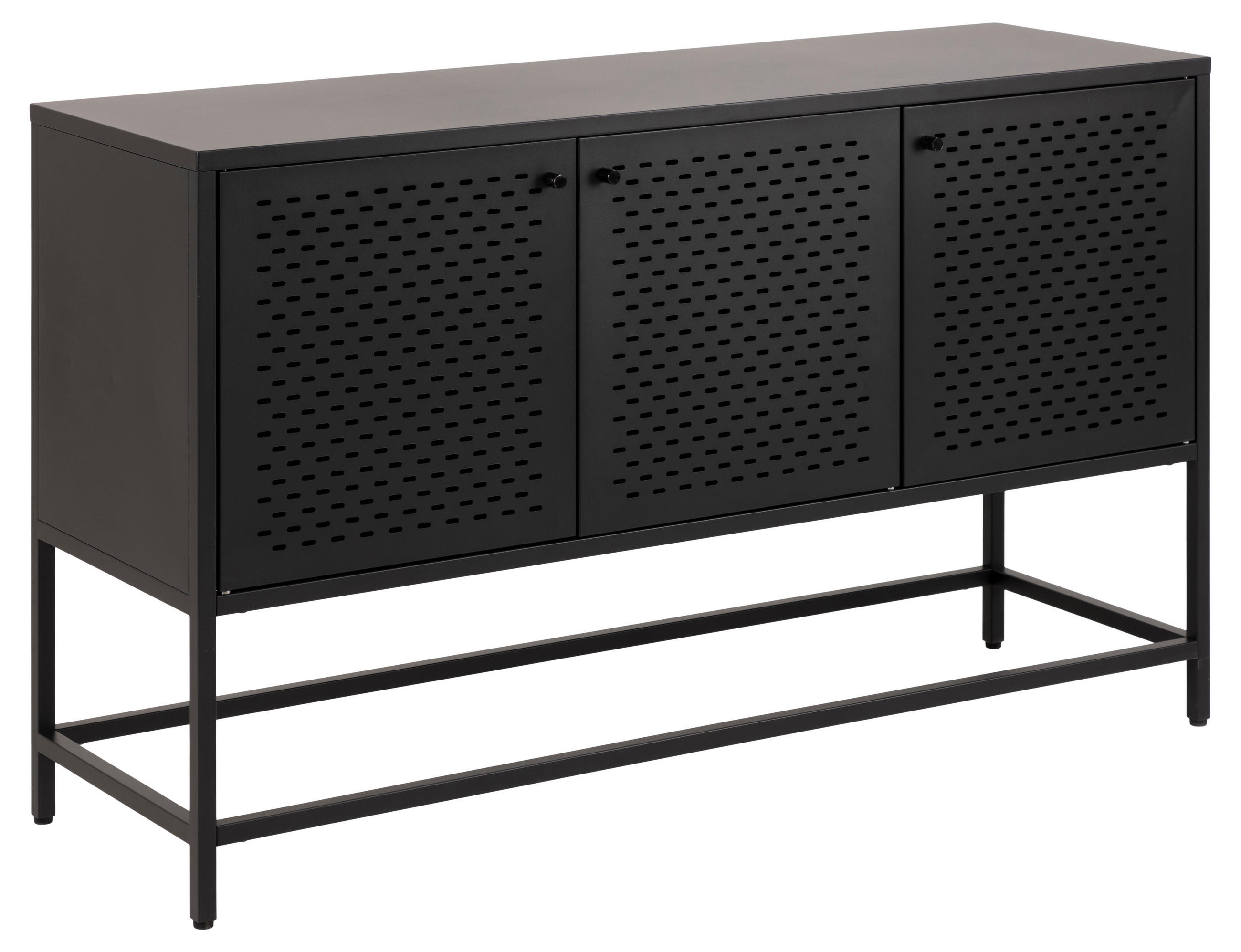 SIDEBOARD Newcastle  in  - Schwarz, Design, Metall (125/75/40cm) - Ambia Home