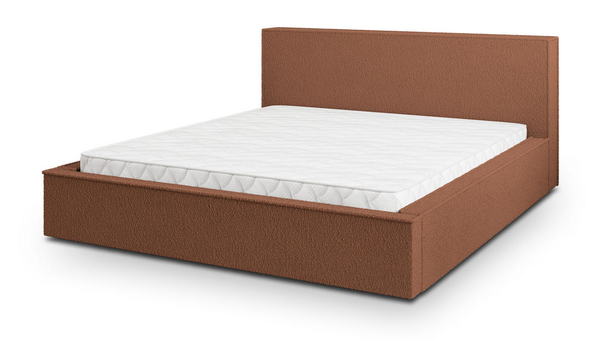 POLSTERBETT CELORA 140x200 cm mit Bettkästen - Kupferfarben - Kupferfarben, Holz (140/200cm) - MASSENO