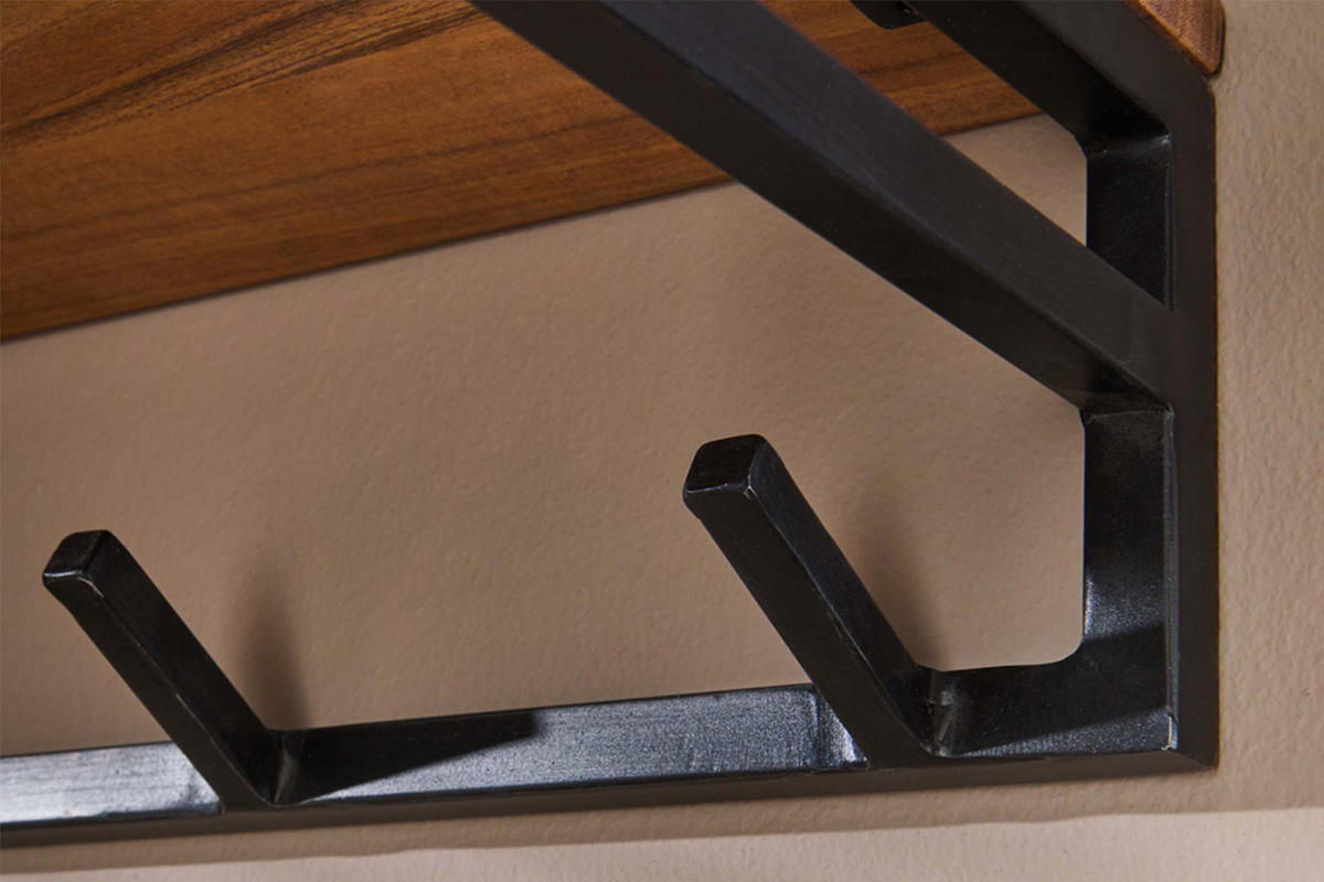 GARDEROBE ELIARA Schwarz Akazie - Schwarz, Metall (100/17/35cm) - KAWOLA