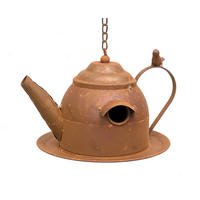 VOGELHAUS zum Aufhängen Deko Rost  - Braun, Metall (26/52/18cm) - DanDiBo