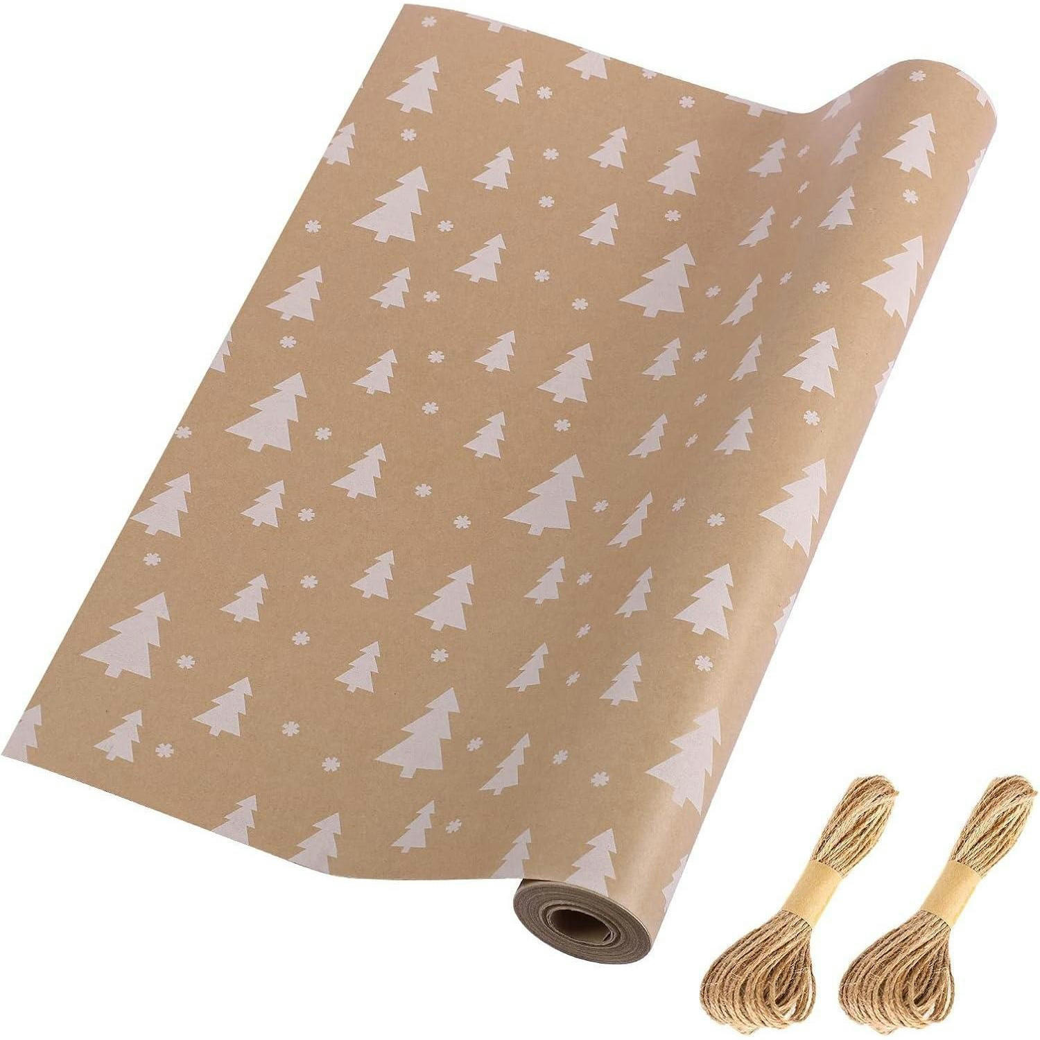 GESCHENKPAPIER Rolle 43 cm x 15 m Schneeflocke Design - Braun, Papier (43/1/1500cm)