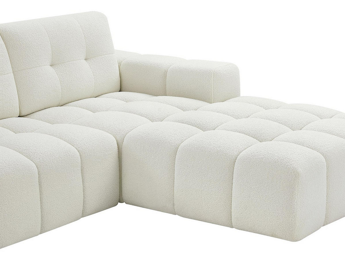 SOFA - 5 Personen - stoff - weiß Sopelana - Weiß, Textil (278/78/190cm) - Vente-Unique