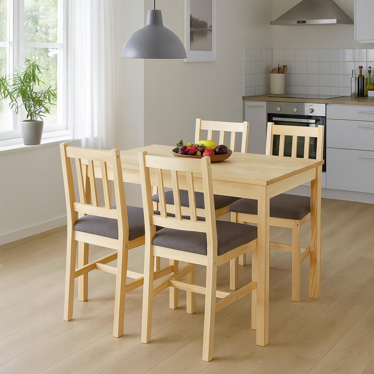 JEDILNI SET Dekor borovine - barve bora/svetlo siva, les - MCW