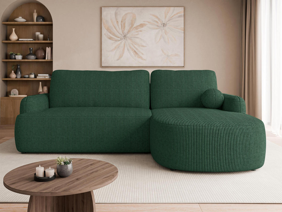 COLTAR Loridu Reiat, Dreapta - verde închis/negru, material plastic/material textil (174/250cm) - MIRJAN24