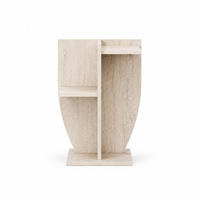 PFLANZENSTÄNDER Ceki Travertin - Creme, Holzwerkstoff (29/29/62cm) - Decorotika