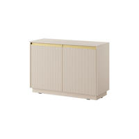 KOMMODE Roy 104 Beige, mit geriffelter Front - Beige, Holzwerkstoff (104/72/39cm) - Bettso