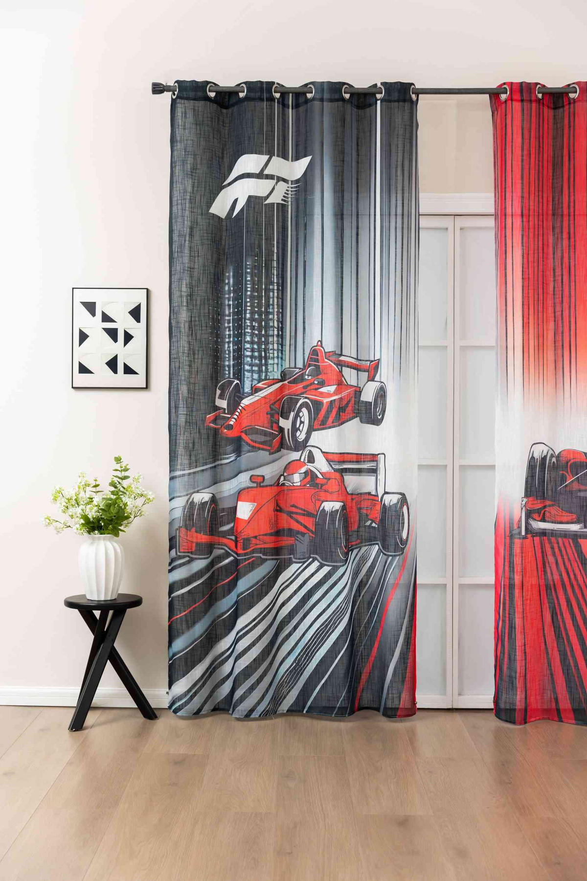 VORHANG 2ER SET SEOUL HxB 245x140 cm Racing - Rot, Textil (140/245cm) - Gardinenbox