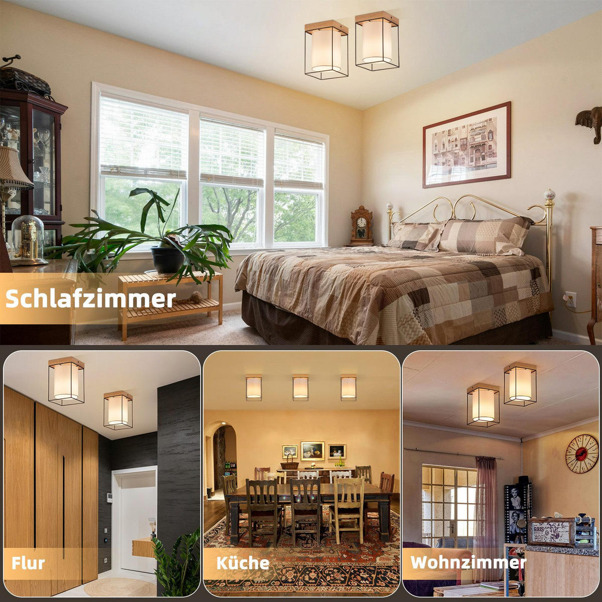 DECKENLEUCHTE Manzo 13.5/13.5/21 cm - Schwarz, Metall (13.5/13.5/21cm) - Nettlife