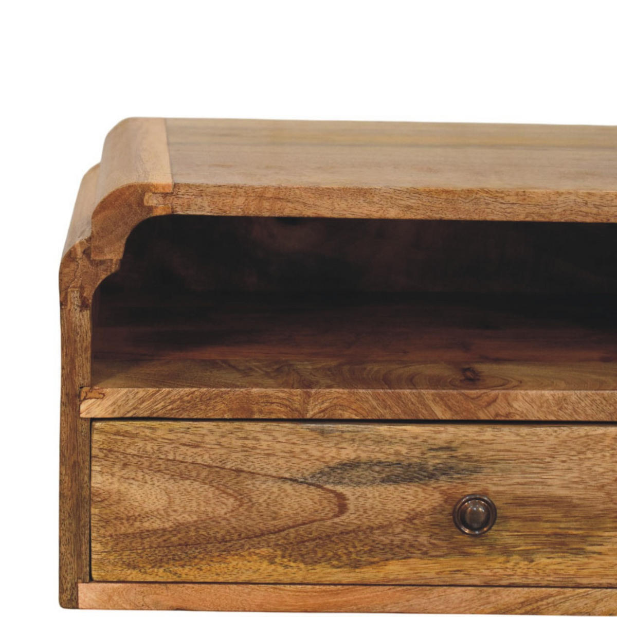 NACHTTISCH mit Eichenoptik-Finish, 1 Schublade, 1 offene Ablage, braun - Braun, Holz (45/24/32cm) - Artisan Furniture