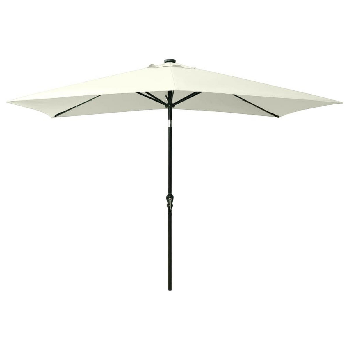SONNENSCHIRM Mit Leds Und Stahl-Mast SandWeiß 2/3 M - Sandfarben, Textil (200/300cm) - vidaXL