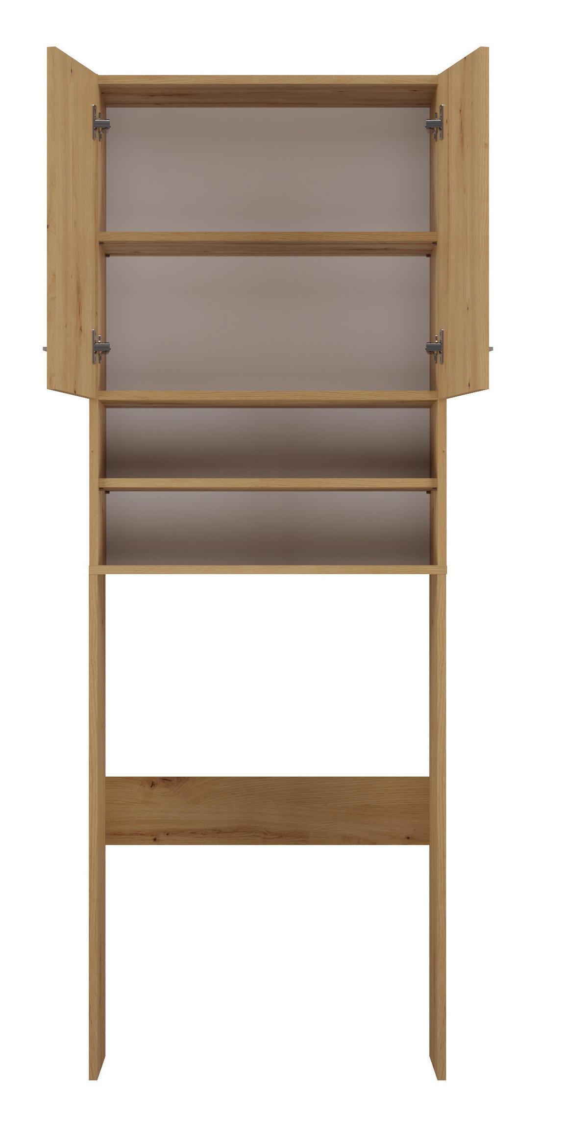 WASCHMASCHINENSCHRANK Überbau mit Regal und Türen - Eiche Artisan, Holzwerkstoff (64/180/30cm) - CDF