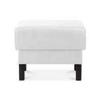 SITZHOCKER ESPECTO auf hohen Holzbeinen, weiß - Schwarz/Weiß, Textil (58/47/56cm) - KONSIMO®
