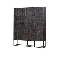 HIGHBOARD Mangoholz und dunklem Walnussmetall - Dunkelbraun, Holz (40/135/120cm) - Giner y Colomer