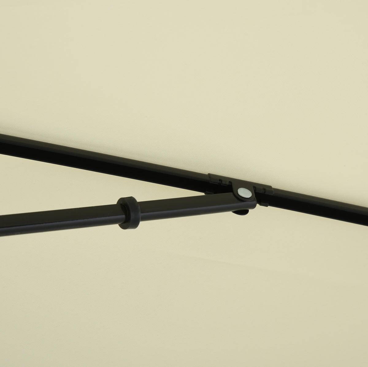 SONNENSCHIRM rechteckig 198/130 cm in Cremeweiß mit Neigefunktion - Beige, Metall (130/198cm) - BEAOK