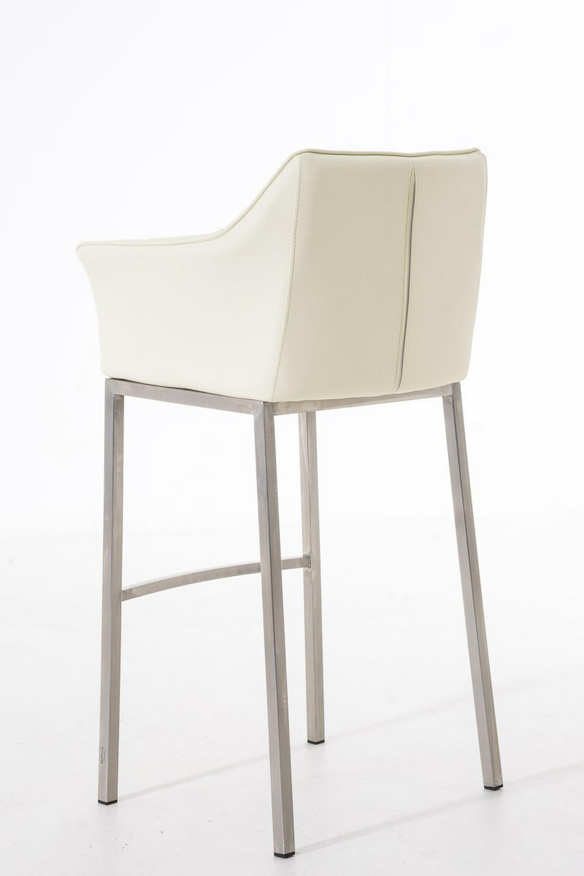 BARHOCKER Damaso 110x64x48 cm creme - Creme, Leder (64/110/48cm) - furnicato