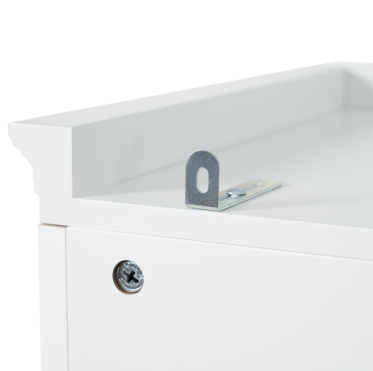 HOCHSCHRANK 60/40/180 cm aus MDF mit 2 Schubladen und verstellbarem Einlegeboden Weiß - Weiß, Holzwerkstoff (60/180/40cm) - Modenvie