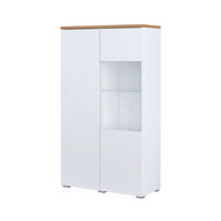 OMARA ZA POSODO Liko Bela in lesena - bela, leseni material (80/140/34.5cm) - Petits-meubles