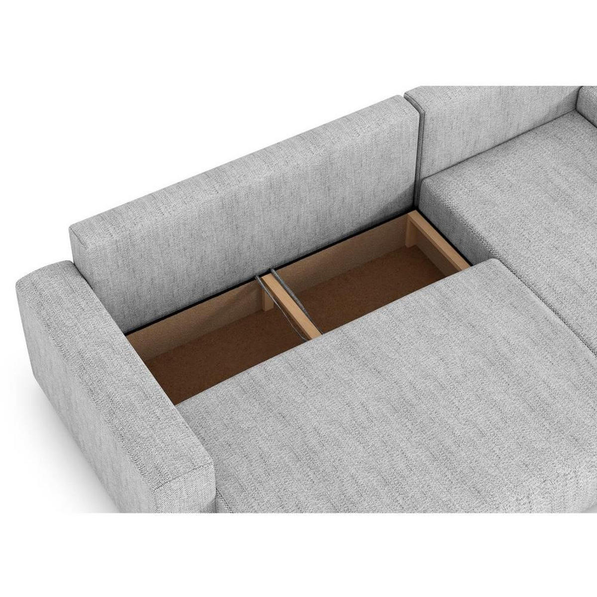 ECKSCHLAFSOFA Benny anthrazit links - Anthrazit/Schwarz, Kunststoff/Textil (271/185cm) - Beautysofa